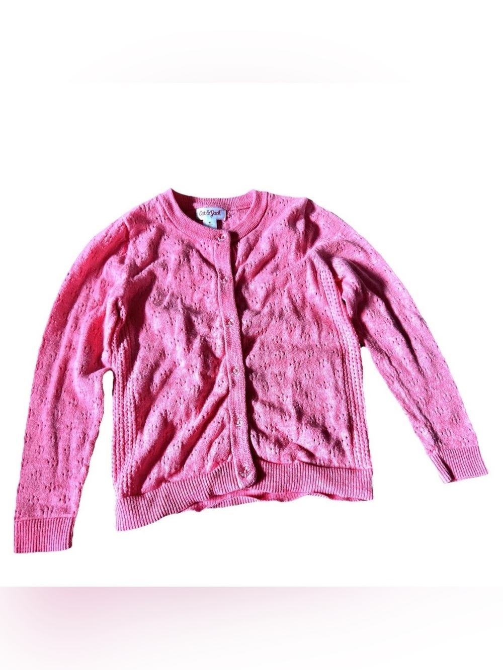 Cat  & Jack Coral Botton Up Knit Cardigan For Girls 4T